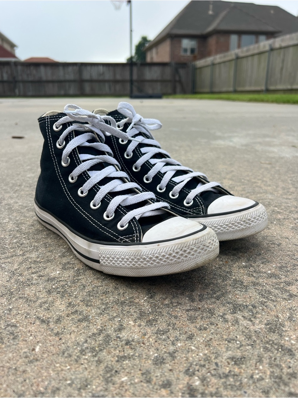 Converse Black & White High Top Sneakers - Picture 2 of 8